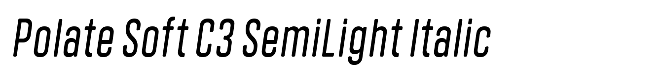Polate Soft C3 SemiLight Italic
